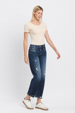 Kalina Dark Wash Barrel Jeans