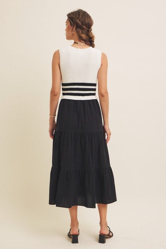 Cleo Stripe Midi Dress