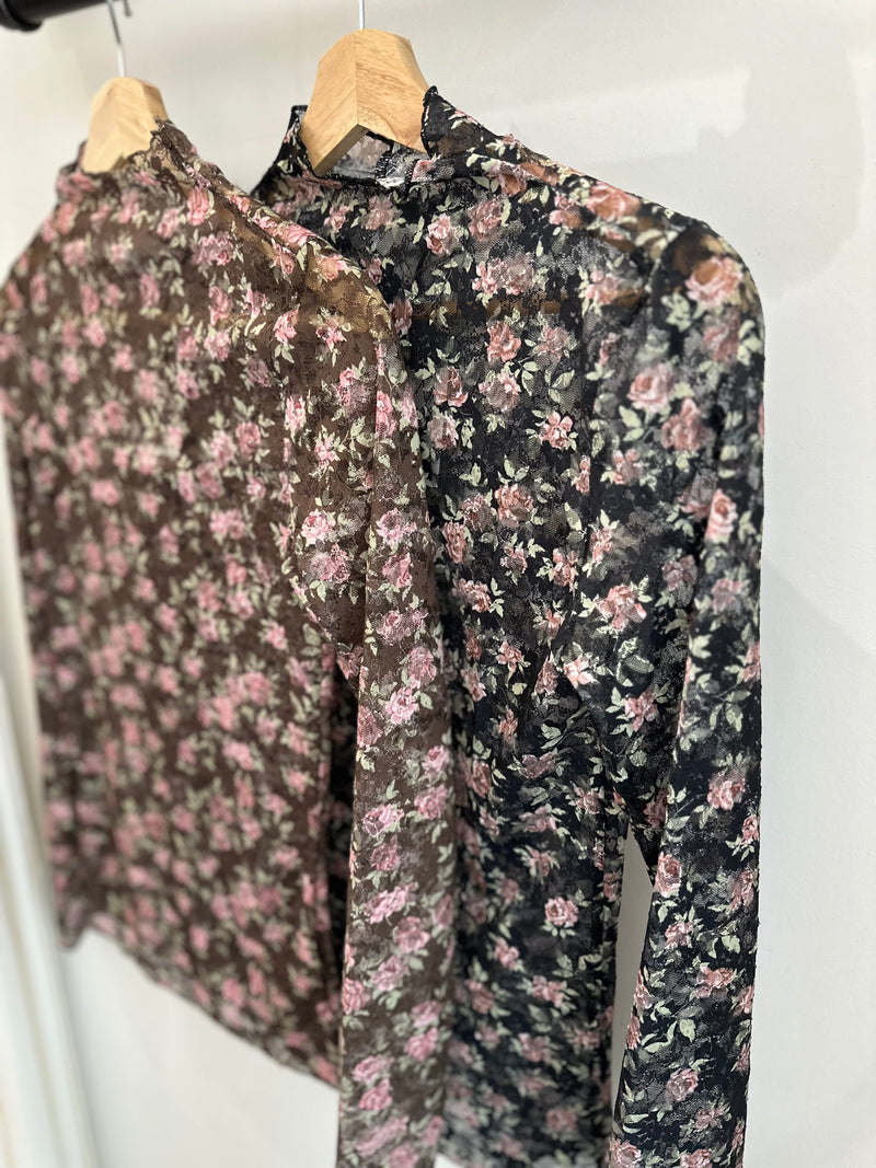 Mesh Floral Top | 2 colours