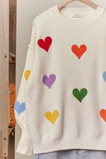 Coloured Hearts Sweater