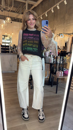 Ivory Frame Barrel Jeans