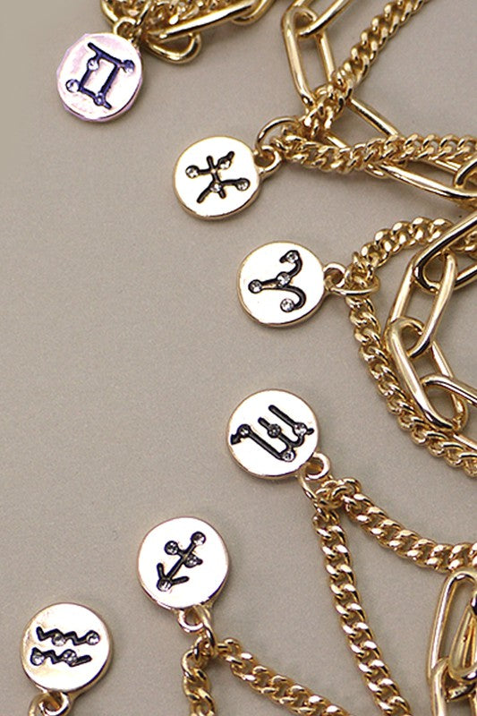Zodiac Double Chain Bracelet