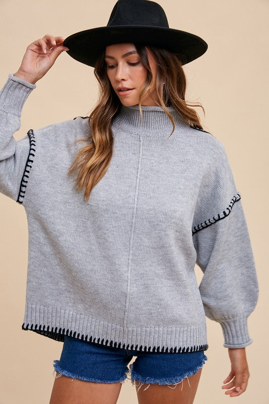 Suzy Stitch Mockneck