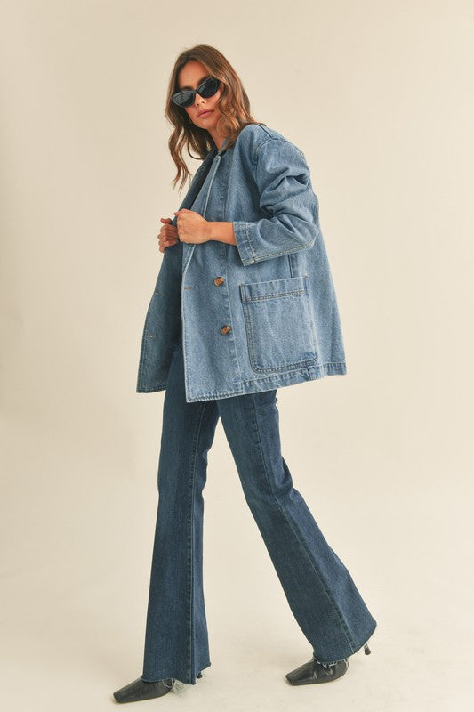 Locklin Oversized Denim Blazer