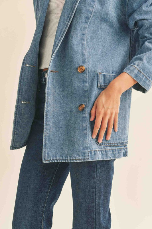 Locklin Oversized Denim Blazer