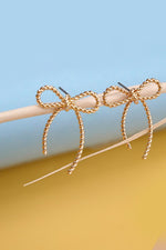 Rope Bow Earrings | 2 metals