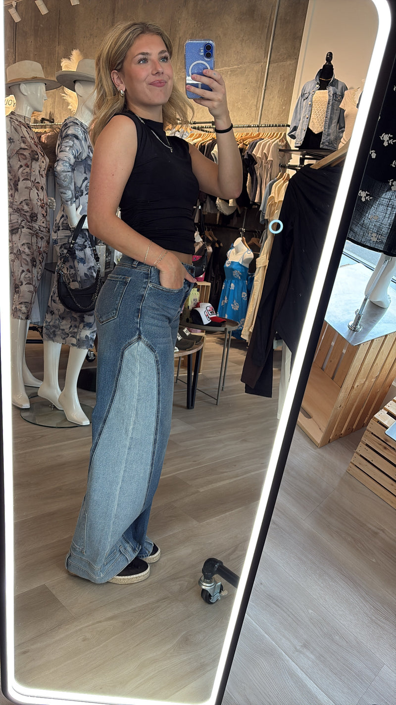 Flip Side Wide Leg Denim