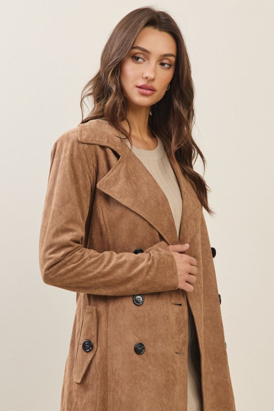 Timeless Suede Trench Coat