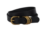 Multi D-Ring Genuine Leather Belt