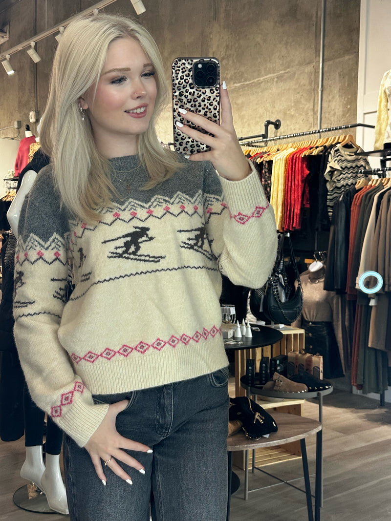 Retro Ski Knit Sweater