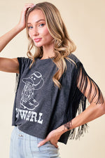 Fringe Cowgirl Tee | 2 colours