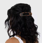 Flat Lay Claw Clip 2pc - Black & Tort