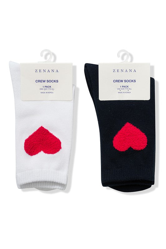 Heart Crew Socks