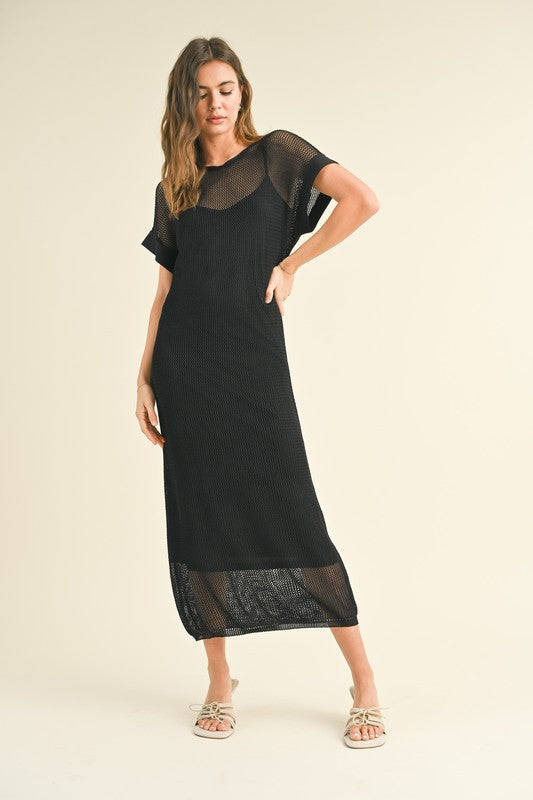 Netted Knit Maxi Dress | 2 colours