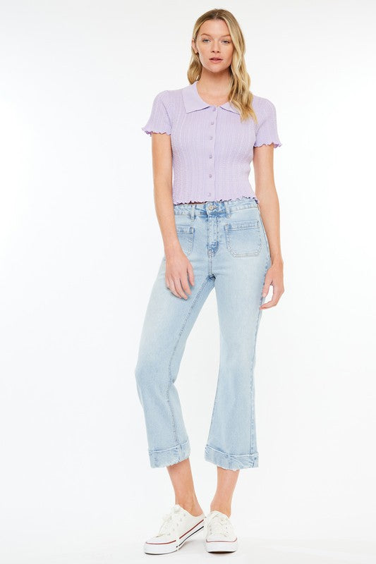 Angelina Crop Flare Jeans