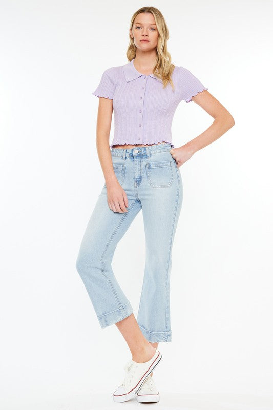 Angelina Crop Flare Jeans