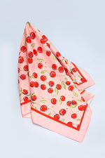 Cherry Satin Scarf