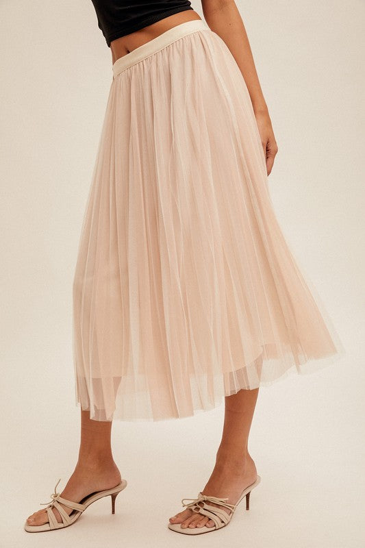 Pretty Pleats Mesh Skirt | 3 colours