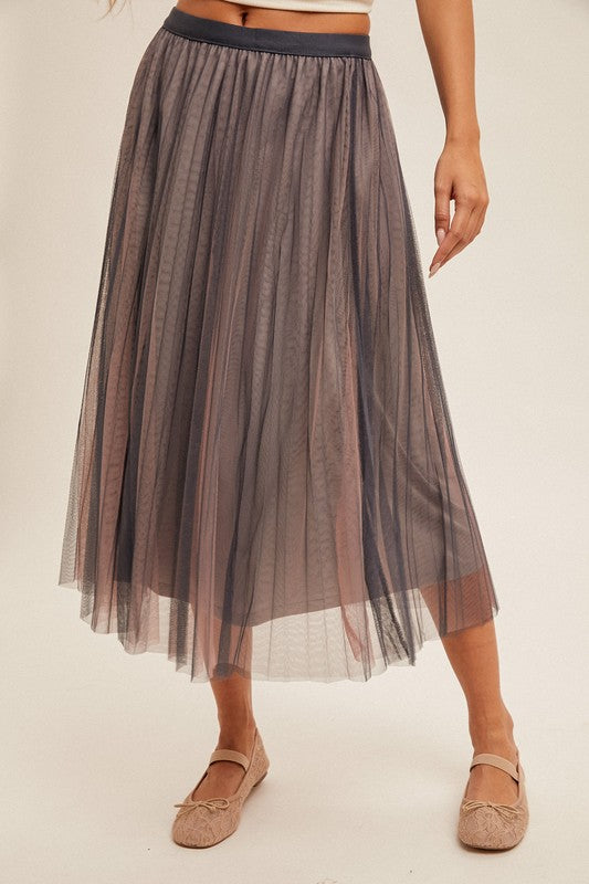 Pretty Pleats Mesh Skirt | 3 colours