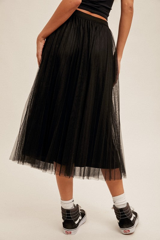 Pretty Pleats Mesh Skirt | 3 colours