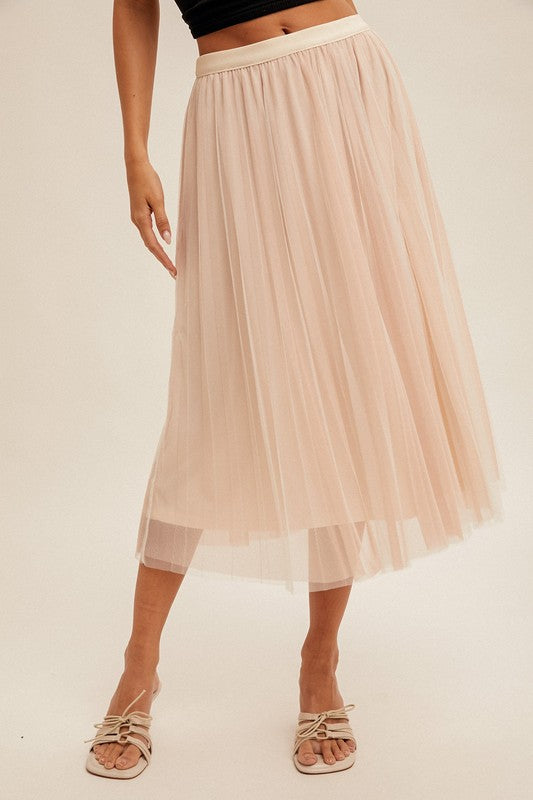 Pretty Pleats Mesh Skirt | 3 colours