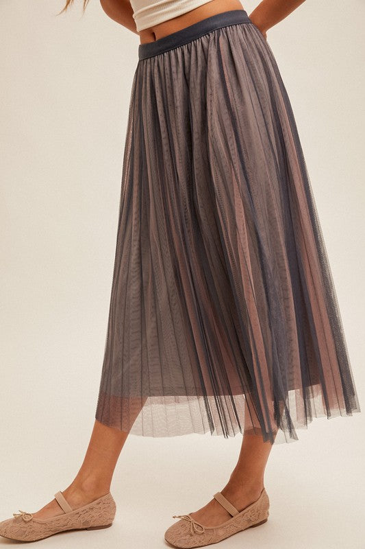 Pretty Pleats Mesh Skirt | 3 colours