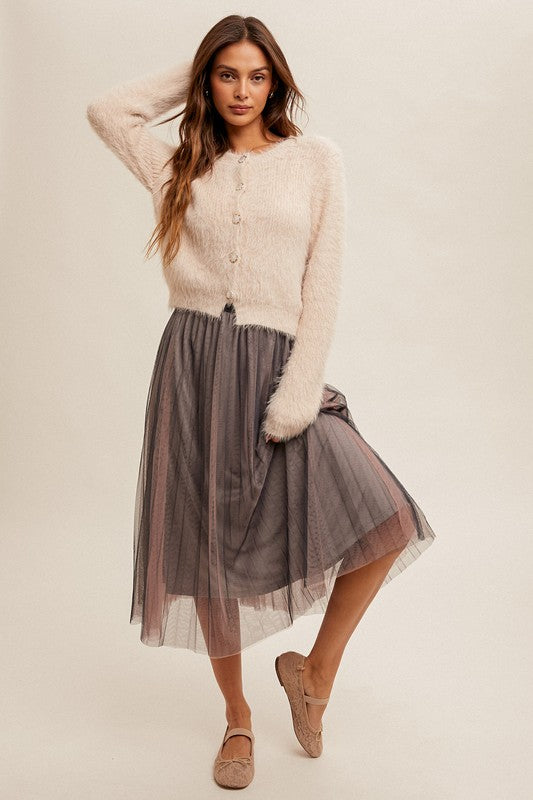 Pretty Pleats Mesh Skirt | 3 colours