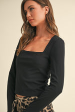 Squared Up Ribbed Top | 2 colours