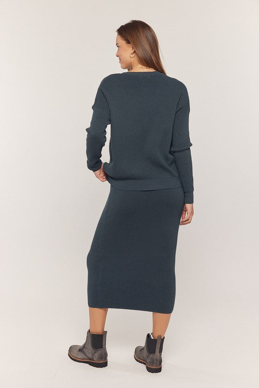Knit Waffle Sweater | 2 colours