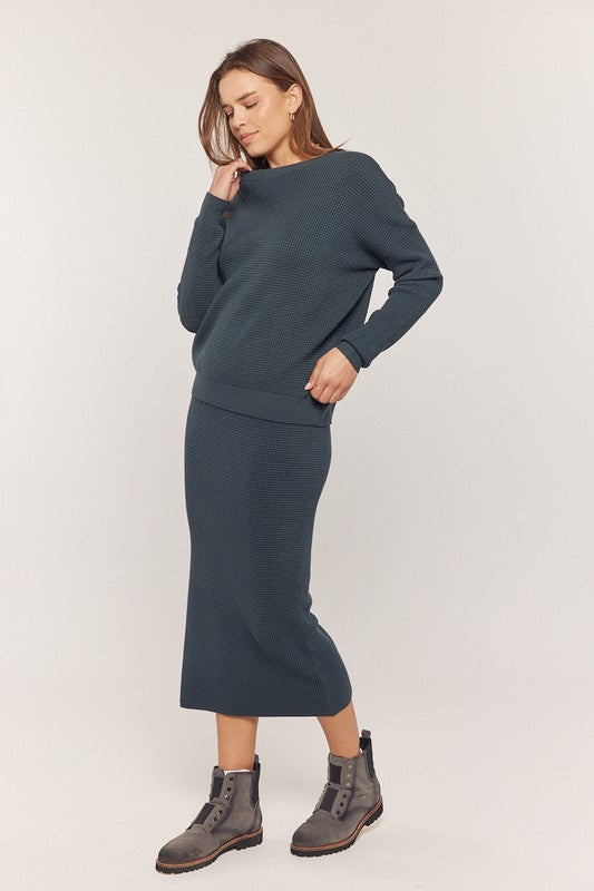 Knit Waffle Sweater | 2 colours