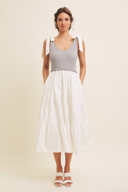 Grey Skies Midi Dress