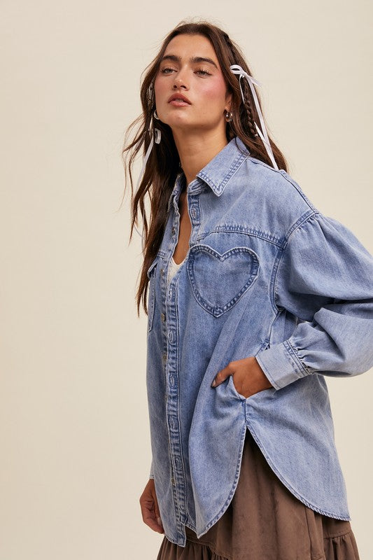 Denim Charm Top | 2 washes