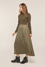The Satin Sweater Dress
