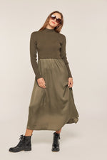 The Satin Sweater Dress