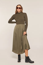 The Satin Sweater Dress