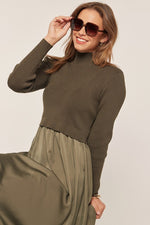 The Satin Sweater Dress