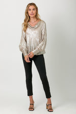 Metallic Cowl Blouse | 3 colours