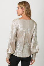 Metallic Cowl Blouse | 3 colours