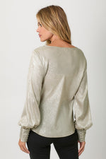 Metallic Cowl Blouse | 3 colours