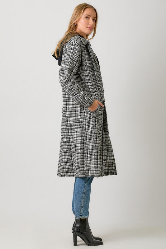 Tara Plaid Hoodie Shacket | 2 colours