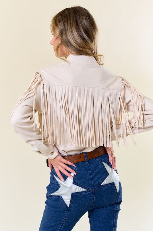 Cruz Fringe Suede Shirt