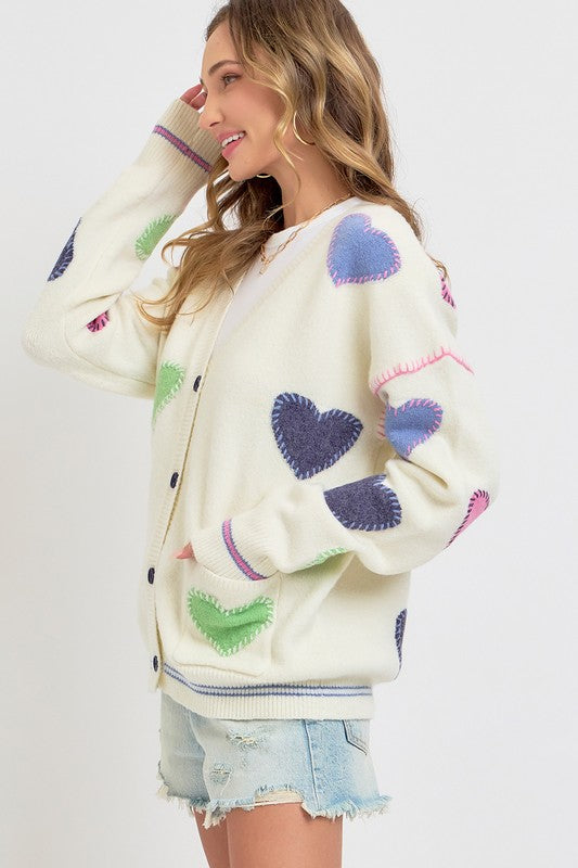 Heart Patch Cardi | 2 colours