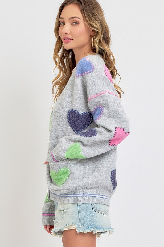 Heart Patch Cardi | 2 colours