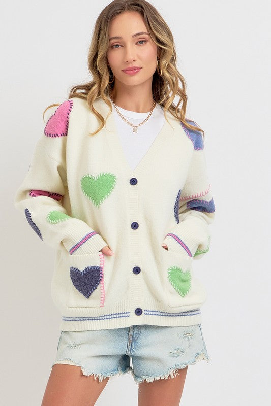 Heart Patch Cardi | 2 colours