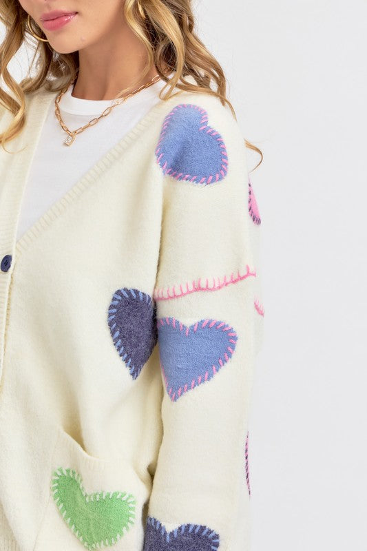 Heart Patch Cardi | 2 colours