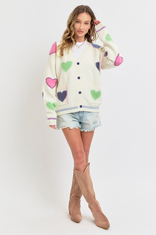 Heart Patch Cardi | 2 colours