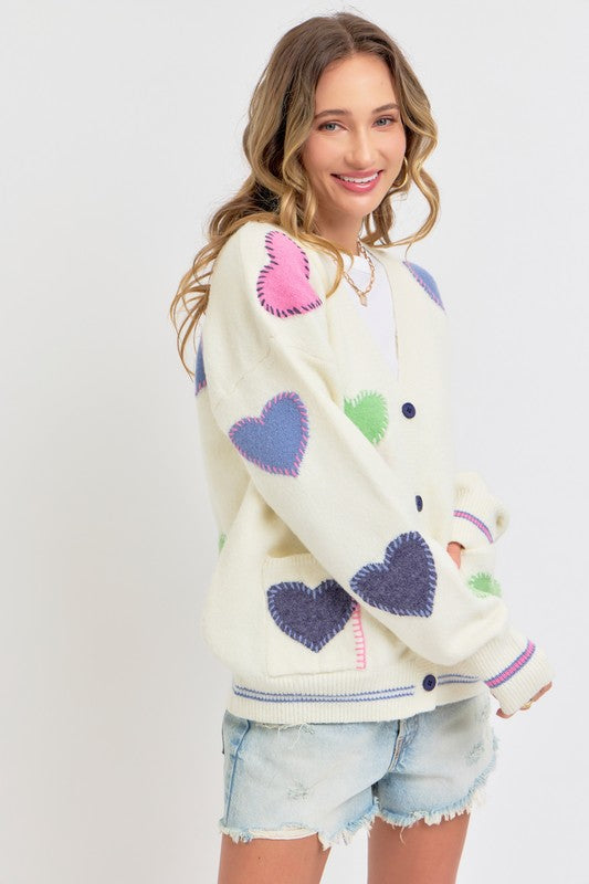 Heart Patch Cardi | 2 colours