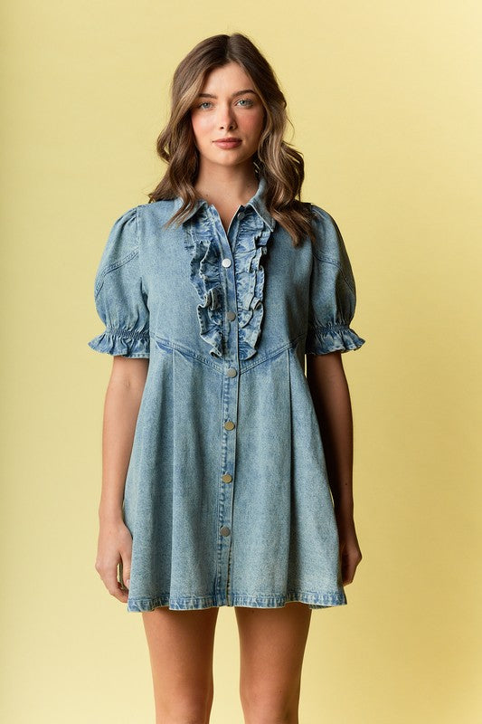 Darling Denim Babydoll Dress