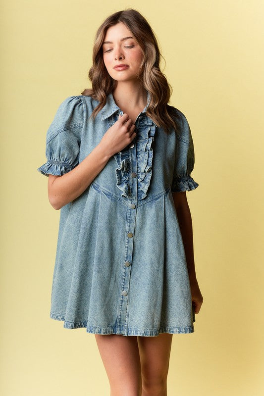 Darling Denim Babydoll Dress