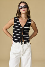 Clara Striped Tie Top | 2 colours